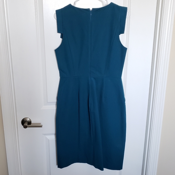 J.Crew Factory Blue Origami Sheath Dress - Picture 4 of 10